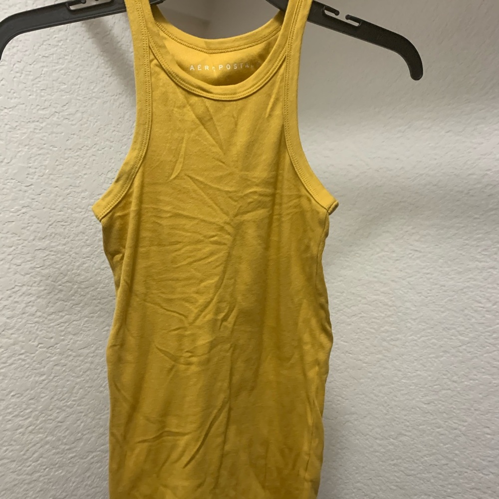 mustard tank top